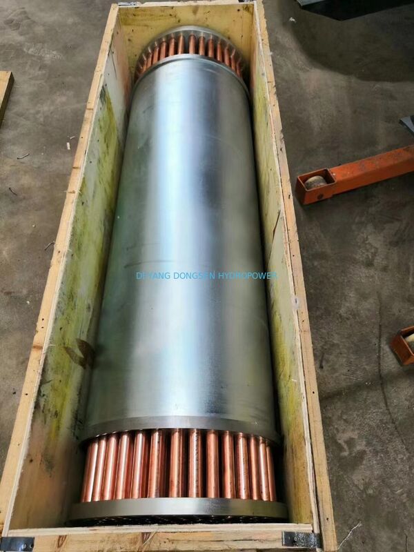Air Cooled Oil Cooler 100kW Hydro Turbine Lube Oil Cooling System 1000RPM Bearing Coil