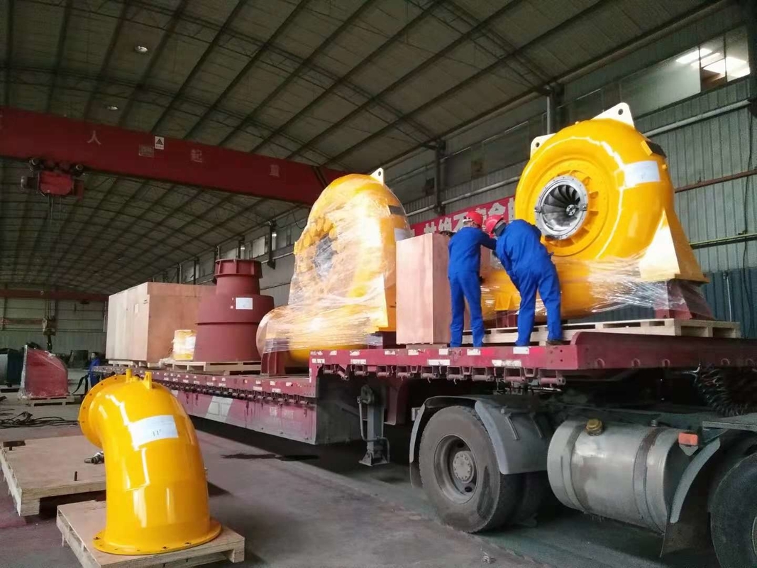 Générateur de turbine à eau 300 kW-20 MW Puissance de sortie Excitation sans pinceau Installation verticale 300-3000 tr/min Vitesse