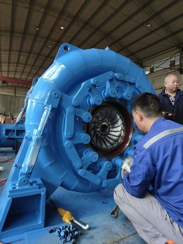 Turbine à eau haute capacité pour 200kw-20mw fonctionnant à partir de 5m-500m à 450-1000rpm