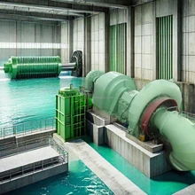 Générateur à turbine à eau à commande automatique - Installation horizontale - Couleur personnalisable