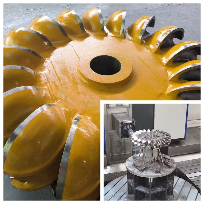 Turbine hydraulique de précision avec lame changeante Anti-corrosion en acier inoxydable ou en acier au carbone