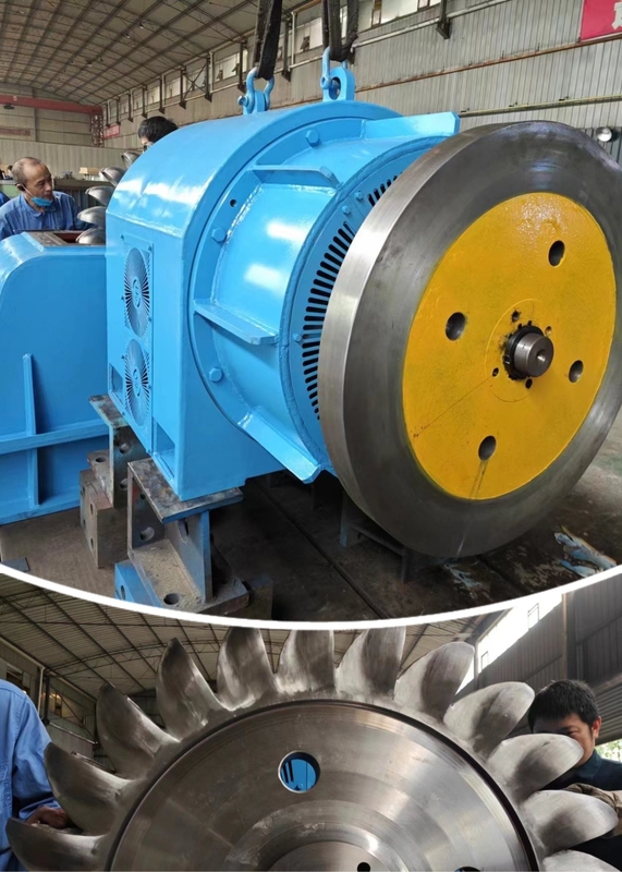 Turbine Pelton refroidie à l'air de 100 kW à 10 MW utilisée pour une haute prise d'eau de haute qualité