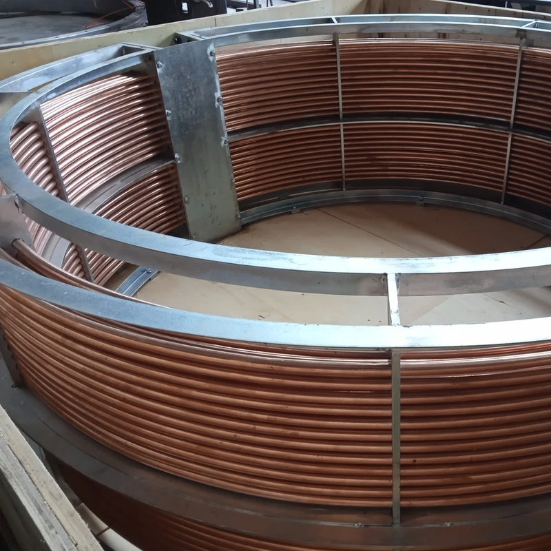 Taux de débit de 10 GPM Échangeur thermique de tuyaux de cuivre et de tubes avec une longueur de coque de 6 pieds et une certification ASME