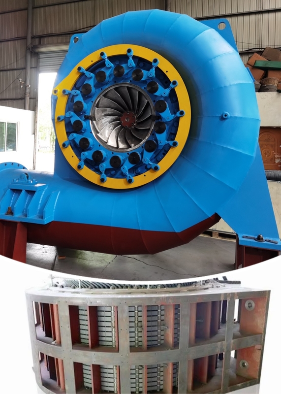Tête d'eau 20m-200m Francis générateur d'hydro-turbines avec 88-96% d'efficacité et de performance