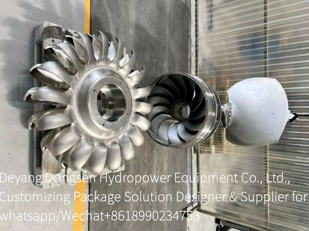 Turbine hydraulique en acier inoxydable à hauteur de lame personnalisée pour une production d'énergie durable