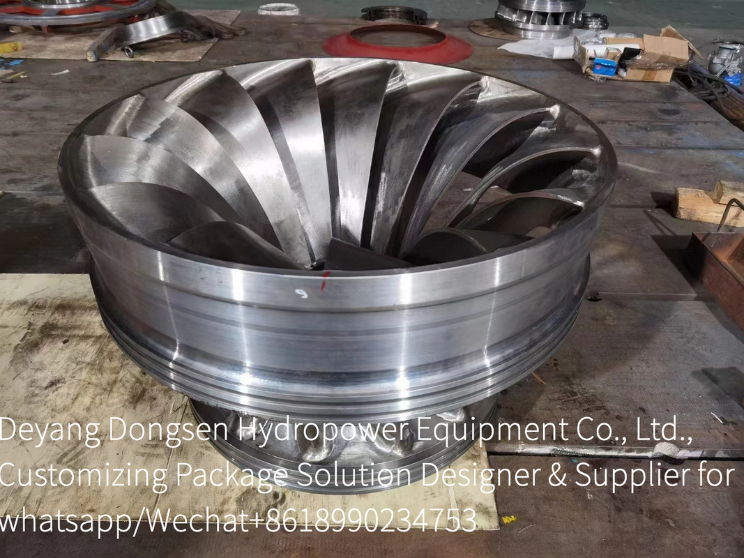 Turbine hydraulique en acier inoxydable pour la production d'énergie écologique et durable - Diamètre de la roue 0,5 à 10 mètres