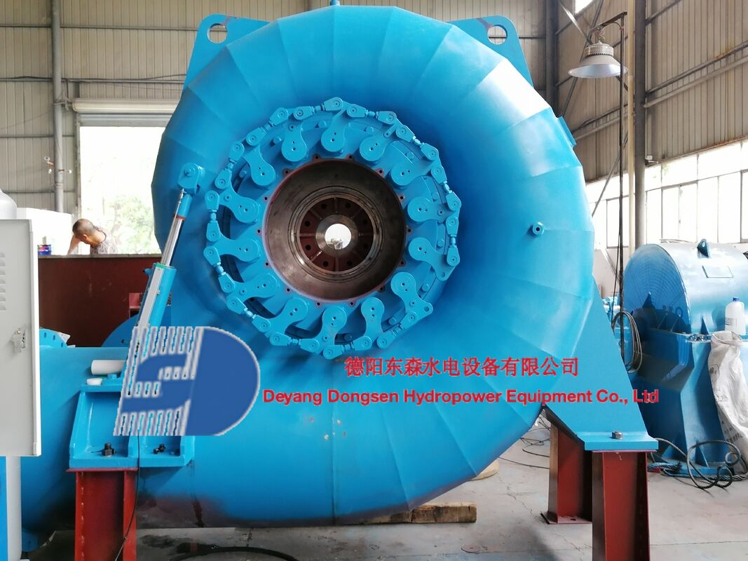 Mode de régulation automatique pour turbine Francis avec générateur, disposition horizontale ou verticale et vitesse nominale de 450-1000 tr/min pour la production d'électricité