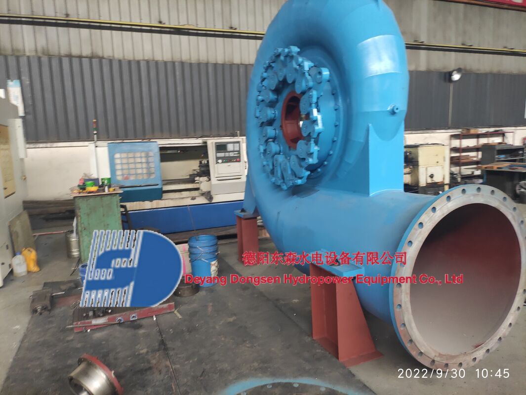 Mode de régulation automatique pour turbine Francis avec générateur, disposition horizontale ou verticale et vitesse nominale de 450-1000 tr/min pour la production d'électricité