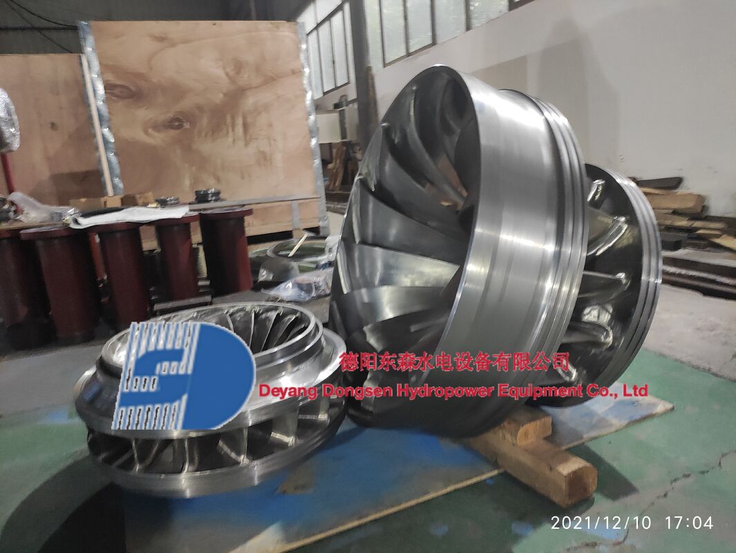 Turbine hydraulique en acier inoxydable avec des dimensions de lame personnalisables pour des applications hydroélectriques de 1 à 10 MW