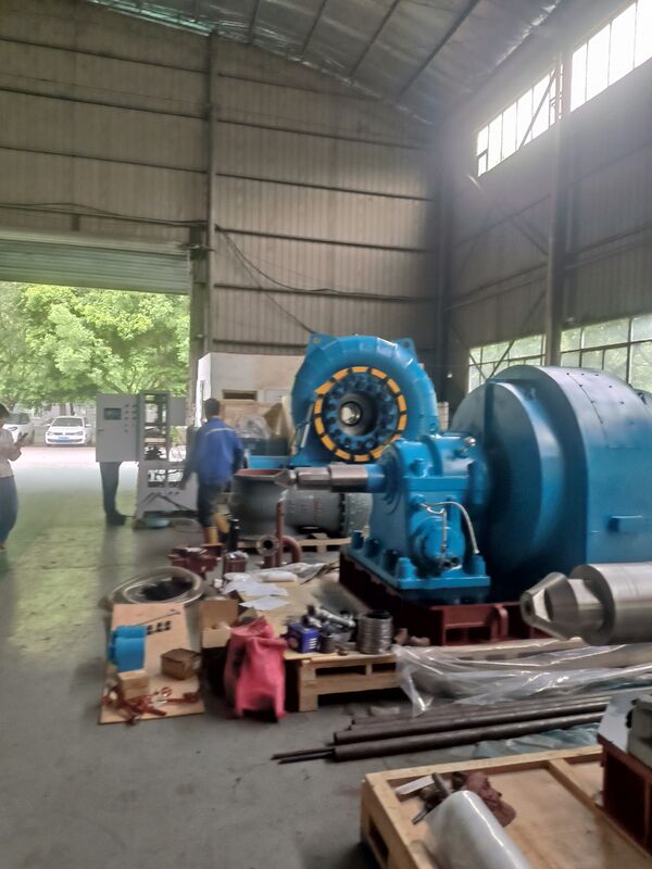 Mode de régulation automatique pour turbine Francis avec générateur, disposition horizontale ou verticale et vitesse nominale de 450-1000 tr/min pour la production d'électricité