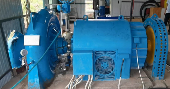 Générateur de turbine hydraulique à tête d'eau de 5 m à 500 m avec acier et capacité de 200 kW à 20 MW