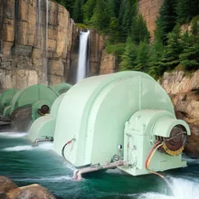 Voltage IP54 Générateur de turbine hydraulique Pelton en acier inoxydable en fonte 500-3000 r/min Plage de vitesse