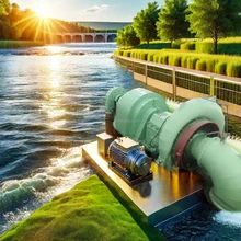 Générateur de turbine à eau verticale 50 Hz contrôle automatique extérieur refroidi à l'air sans pinceau 220V-690V